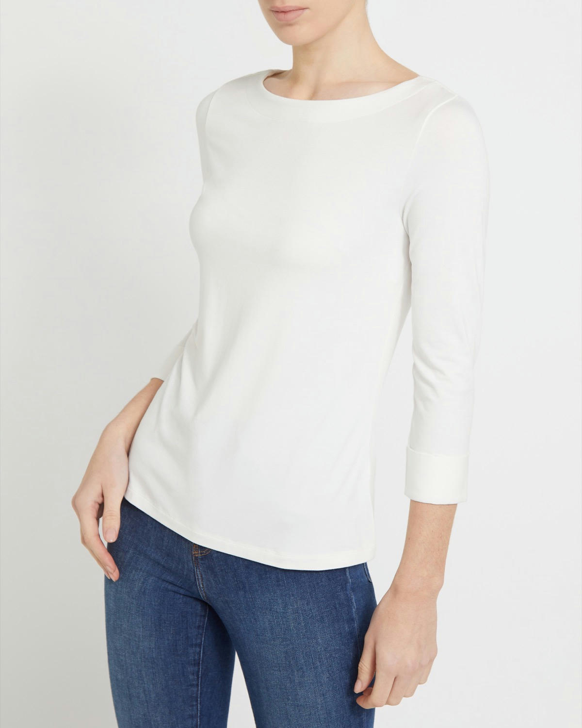 Solid Boatneck Top