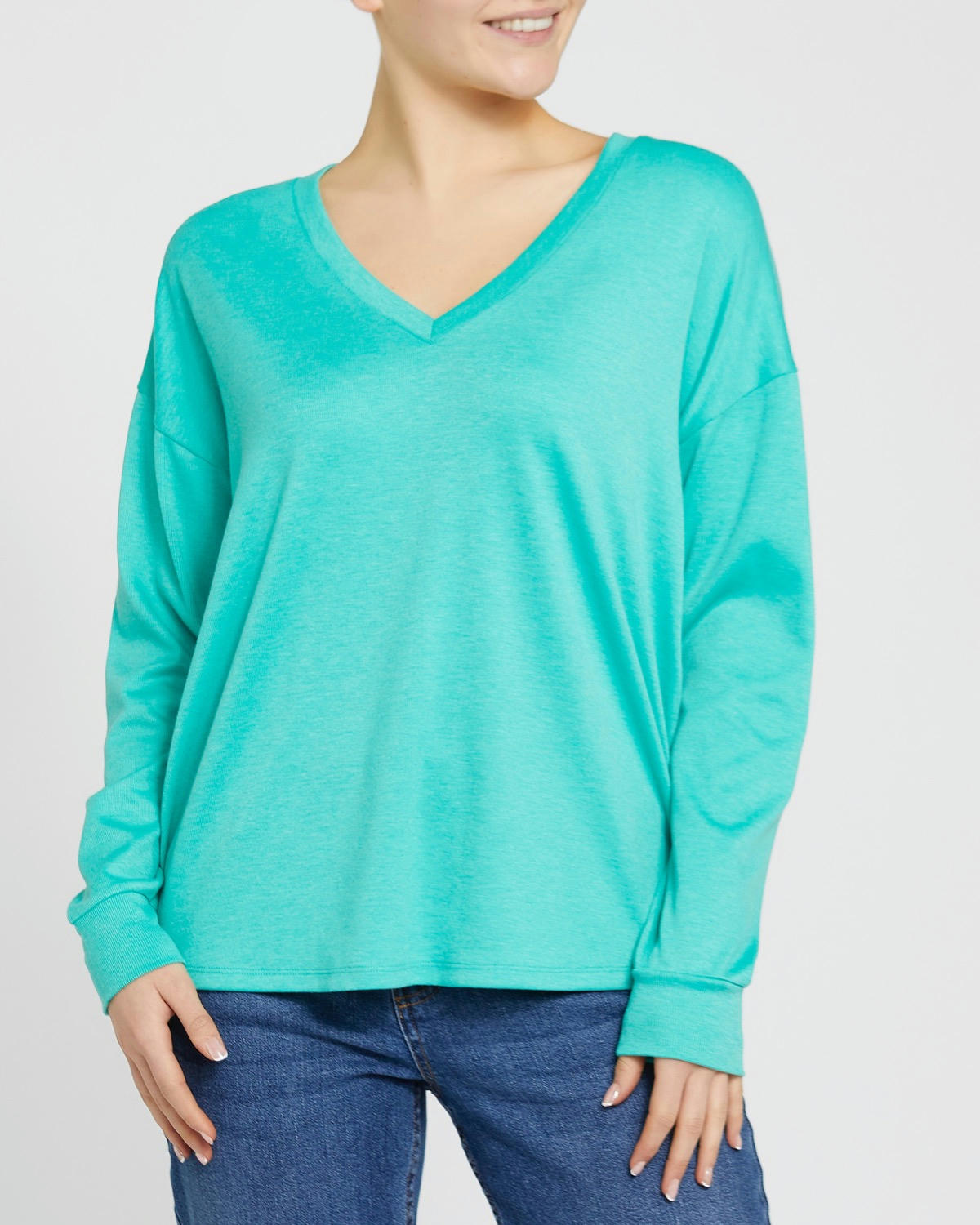 V-Neck Soft Rib Top