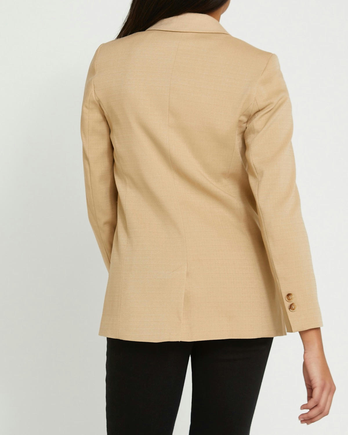 Textured Double-Breasted Blazer
