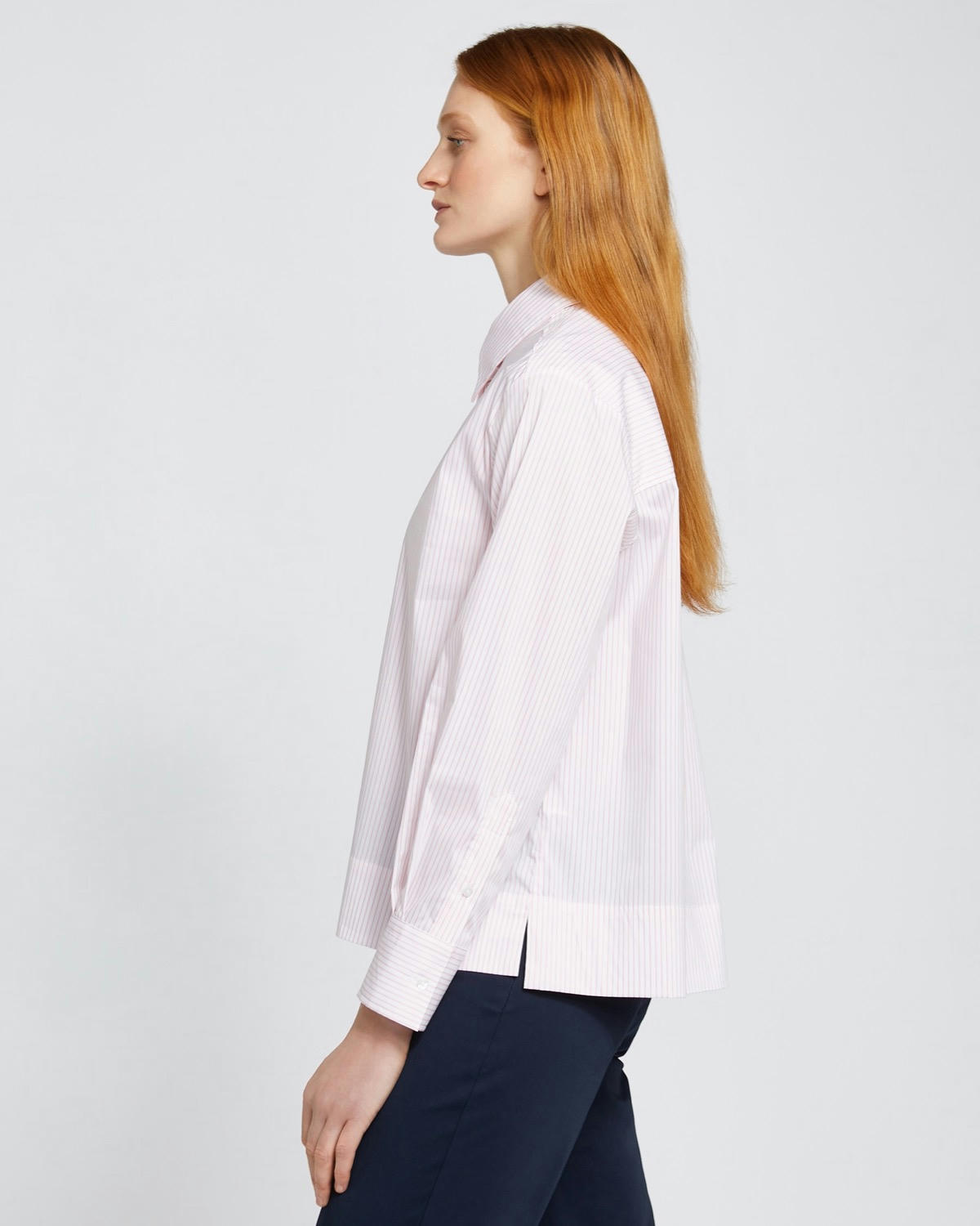 Carolyn Donnelly The Edit Cotton Blend Striped Shirt