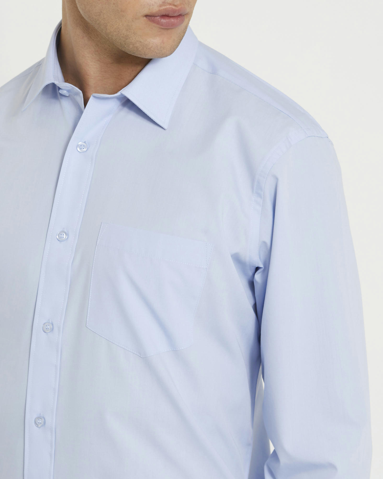 Regular Fit Long-Sleeved Cotton Rich Shirt