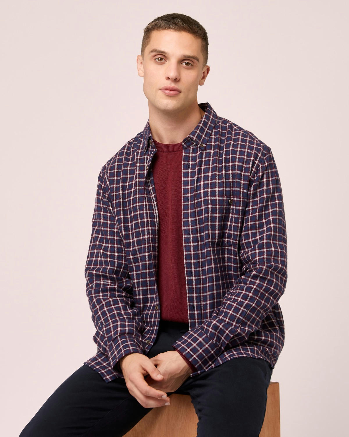 Regular Fit Brushed Check Shirt