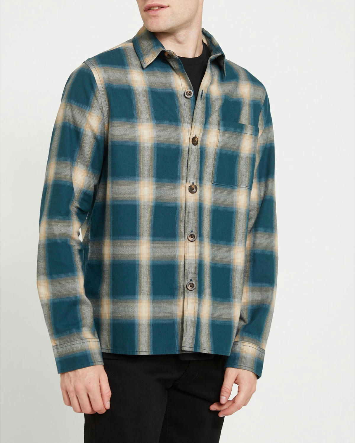 Pure Cotton Check Flannel Shirt
