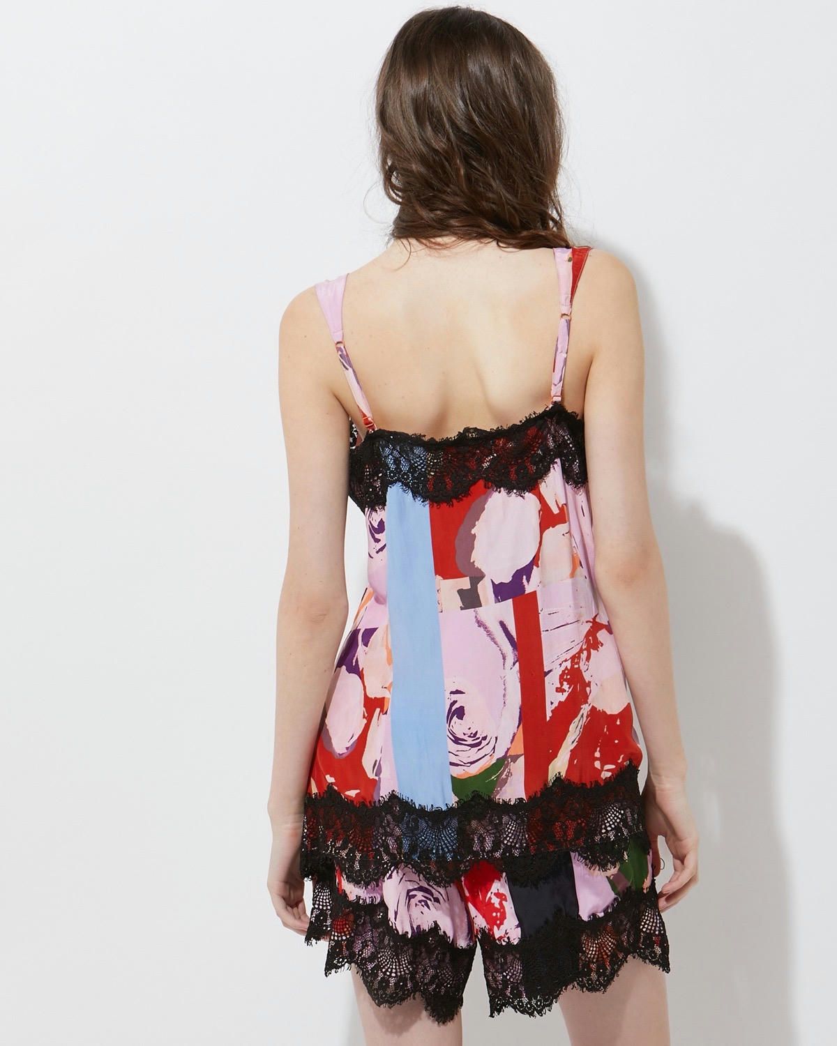 Joanne Hynes Red Rose Print Camisole And Shorts Set