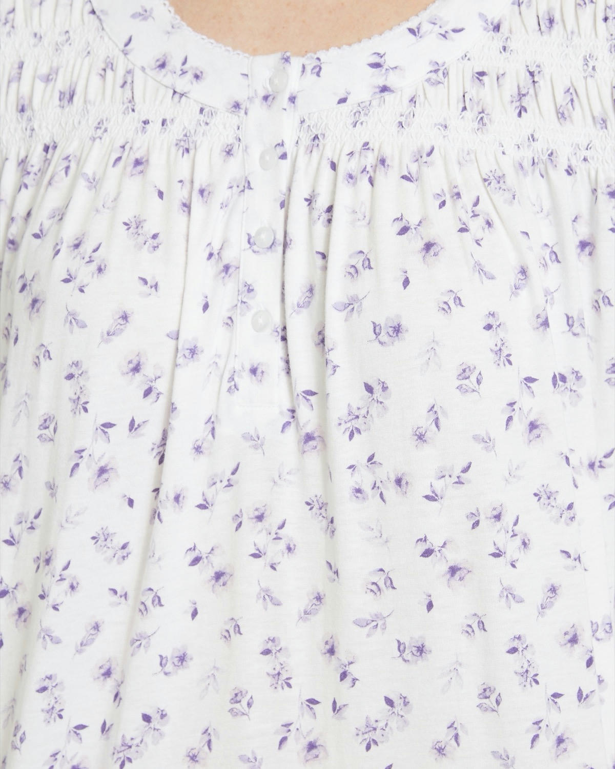 Long Sleeve Shirred Nightdress