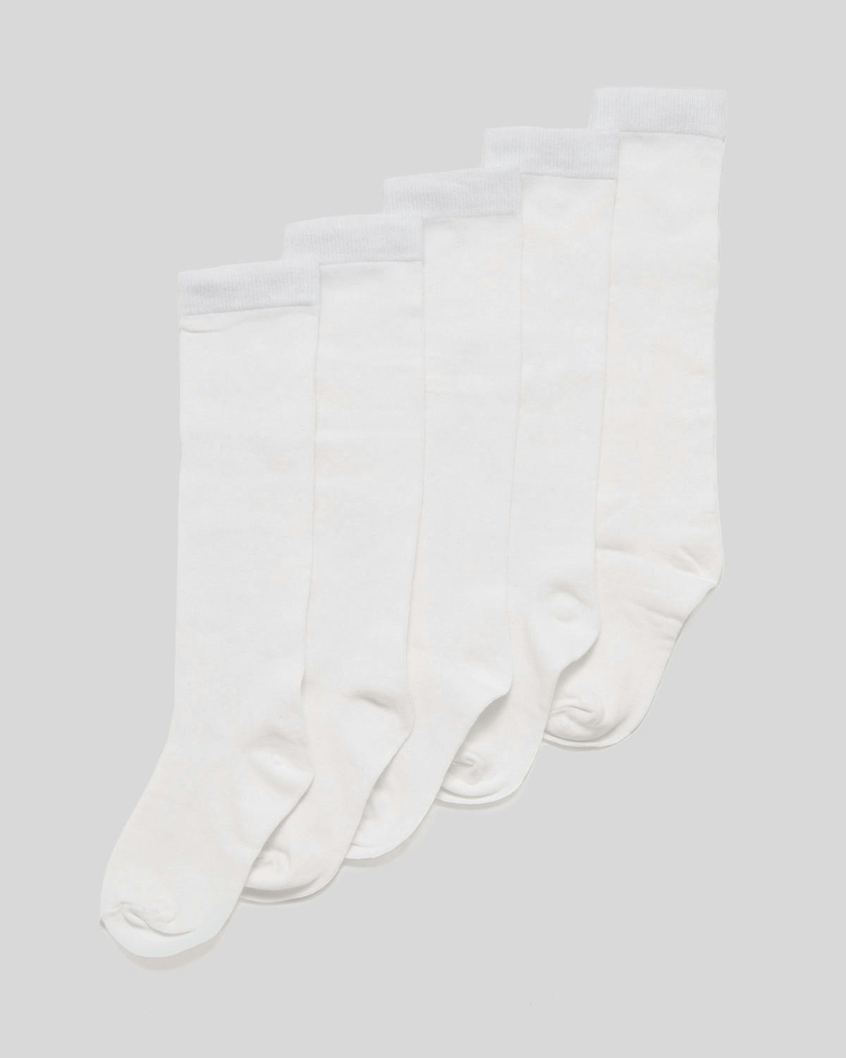 Girls Cotton Rich Knee High Socks - Pack Of 5