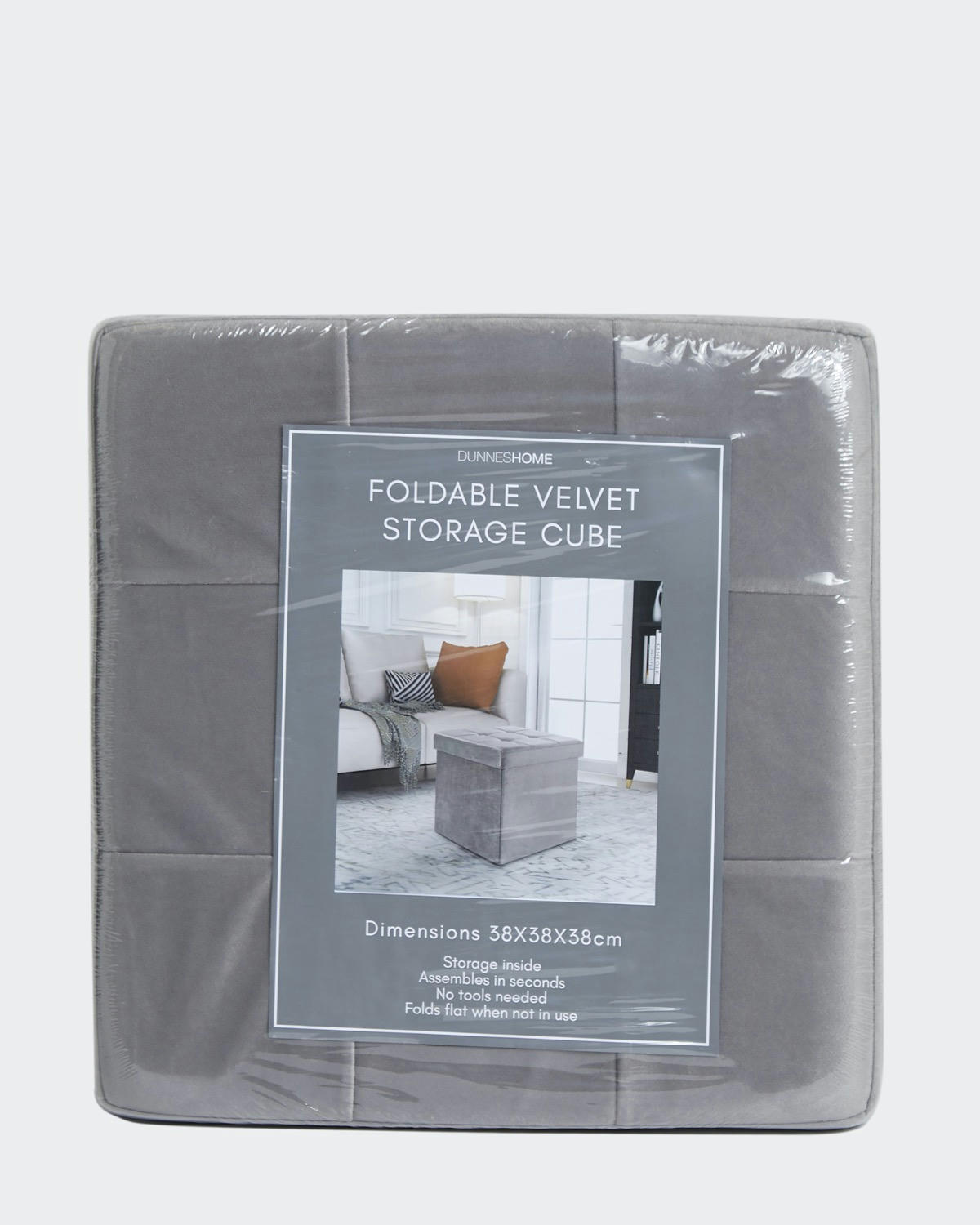 Velvet Storage Cube With Lid