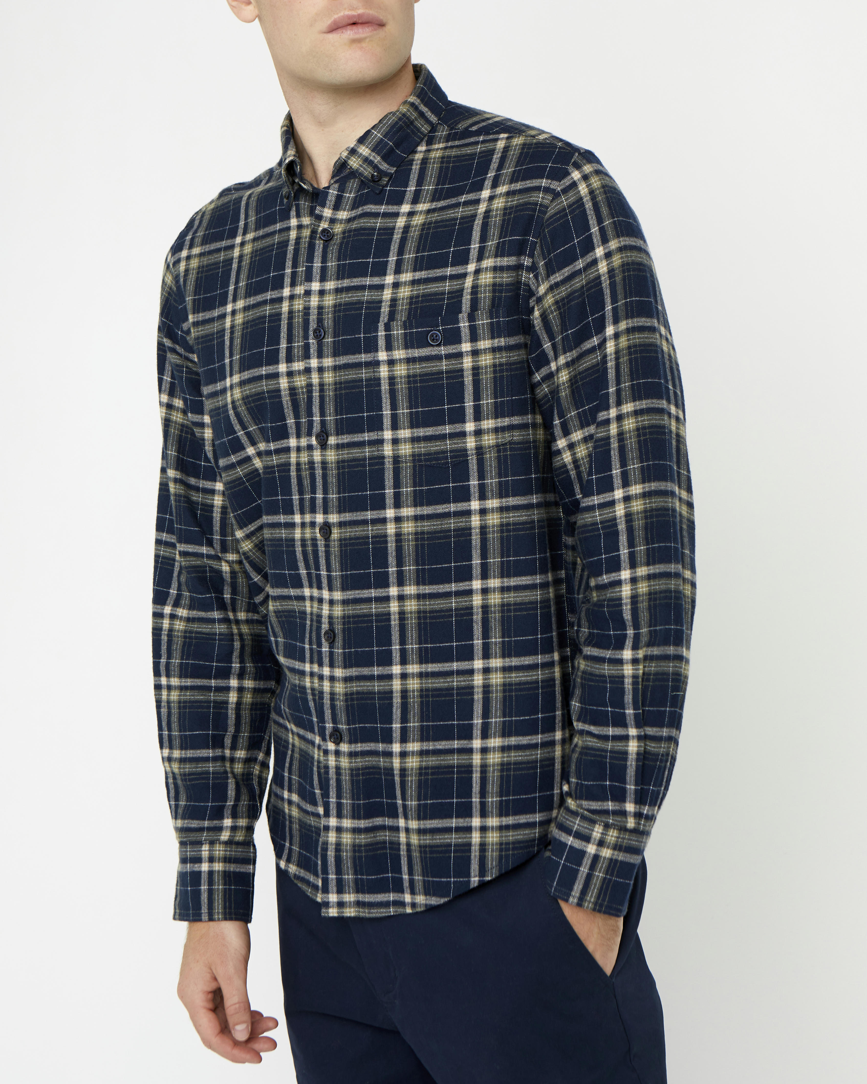 Regular Fit Brushed Check Shirt