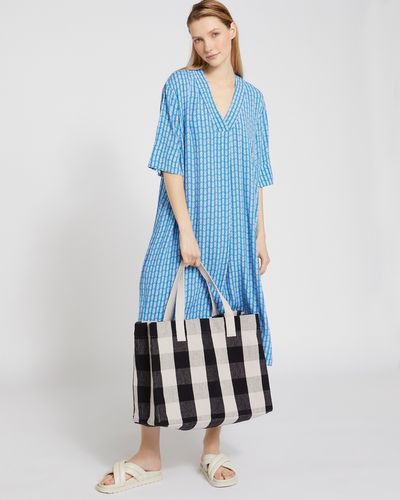 Carolyn Donnelly The Edit Blue Print Kaftan