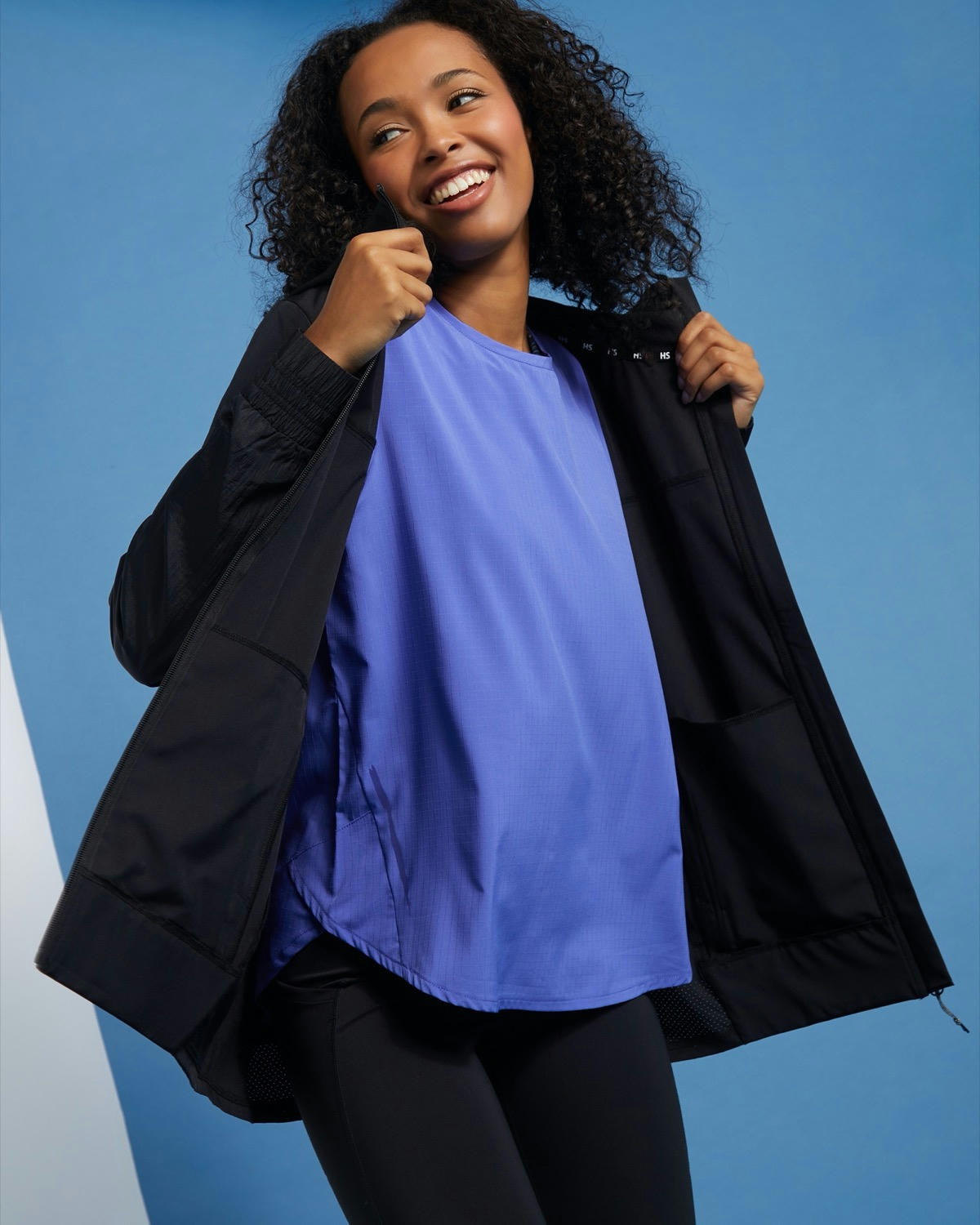 Helen Steele Zip-Through Dipped Hem Jacket