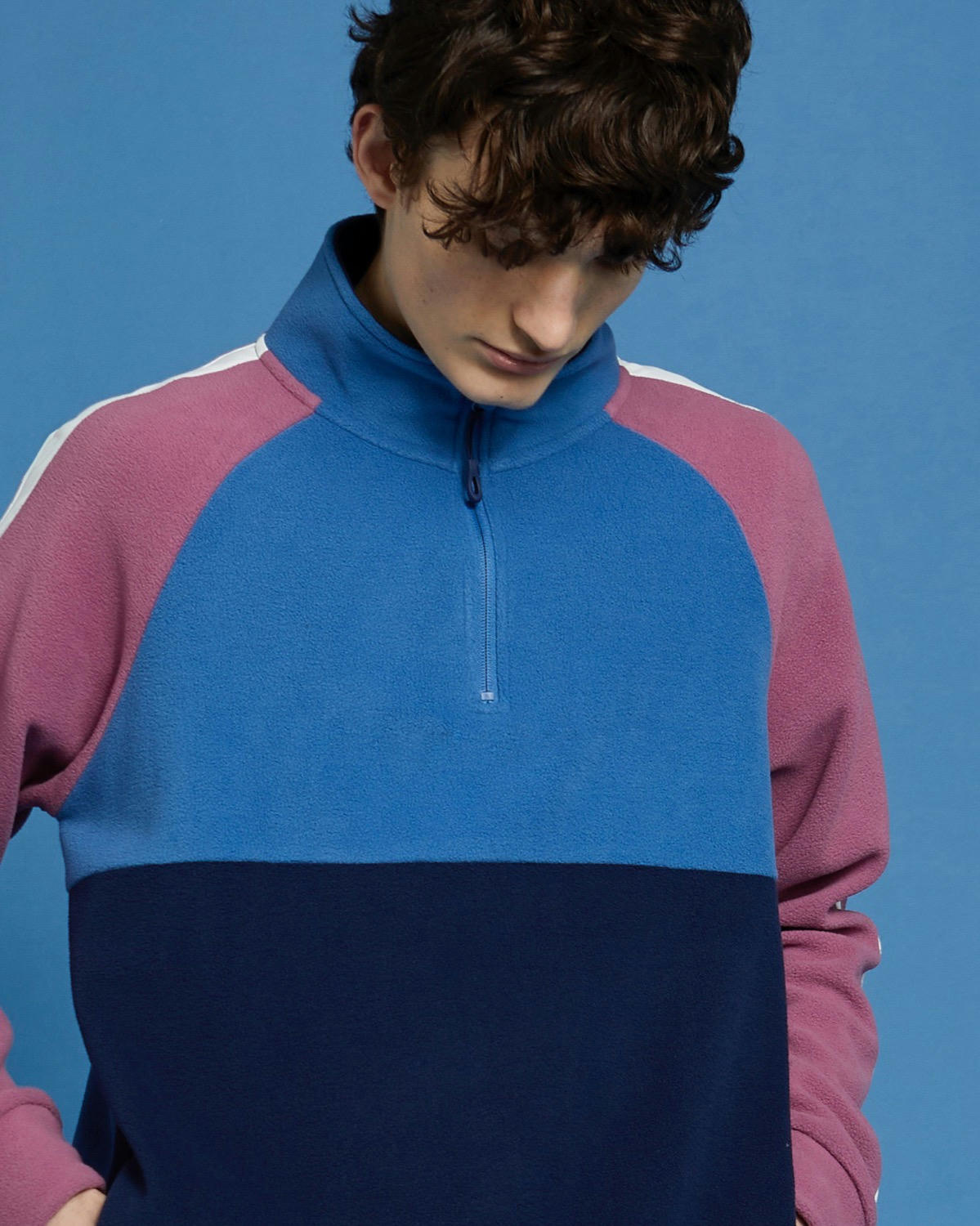 Paul Galvin Panel Micro Fleece Half-Zip Top