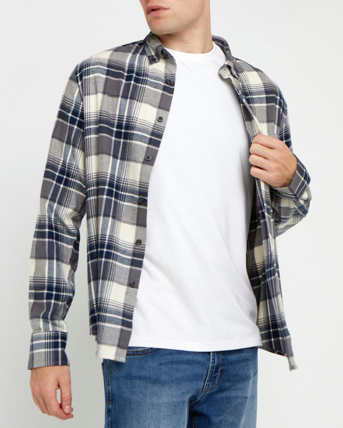 Regular Fit Brushed Check Shirt