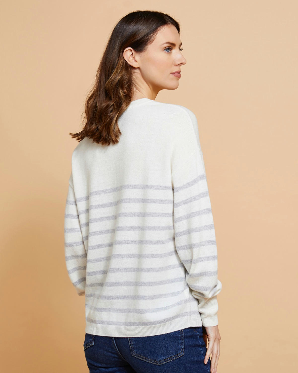 Paul Costelloe Living Studio Merino Stripe Crew Jumper