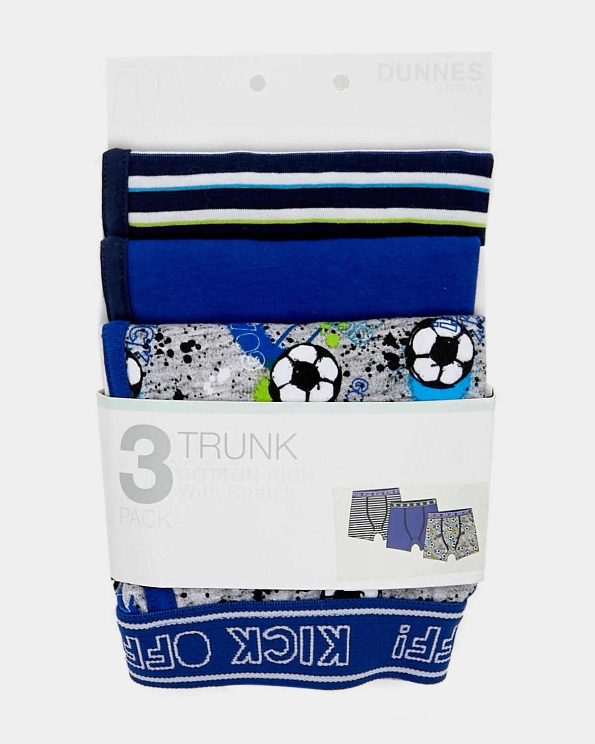 Boys Jersey Trunks - Pack Of 3 - (2-10 years)