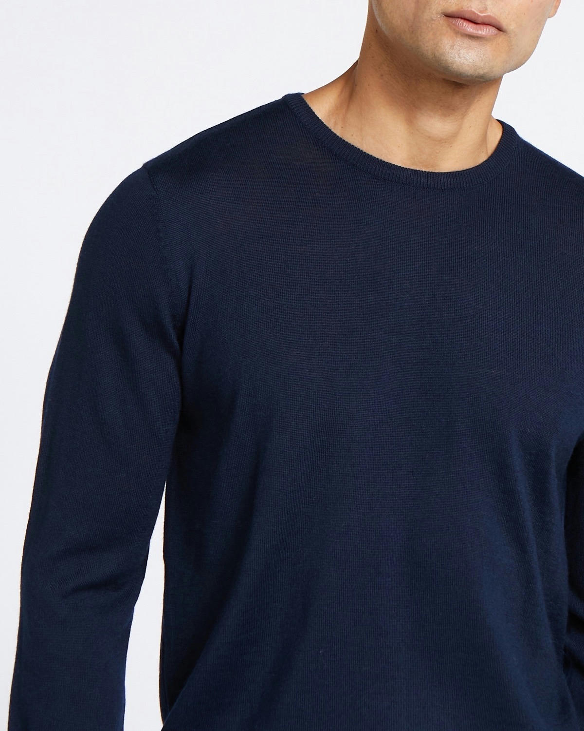 Merino Blend Crew Neck Jumper