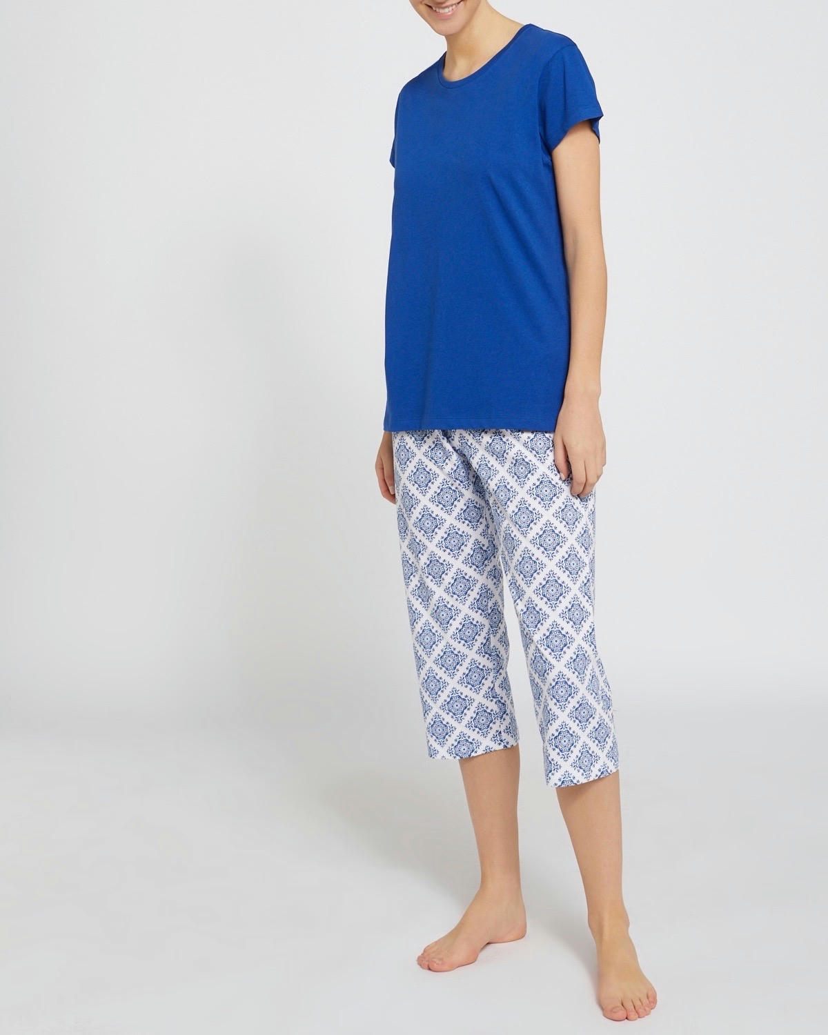 Cotton Cropped Pyjama Set