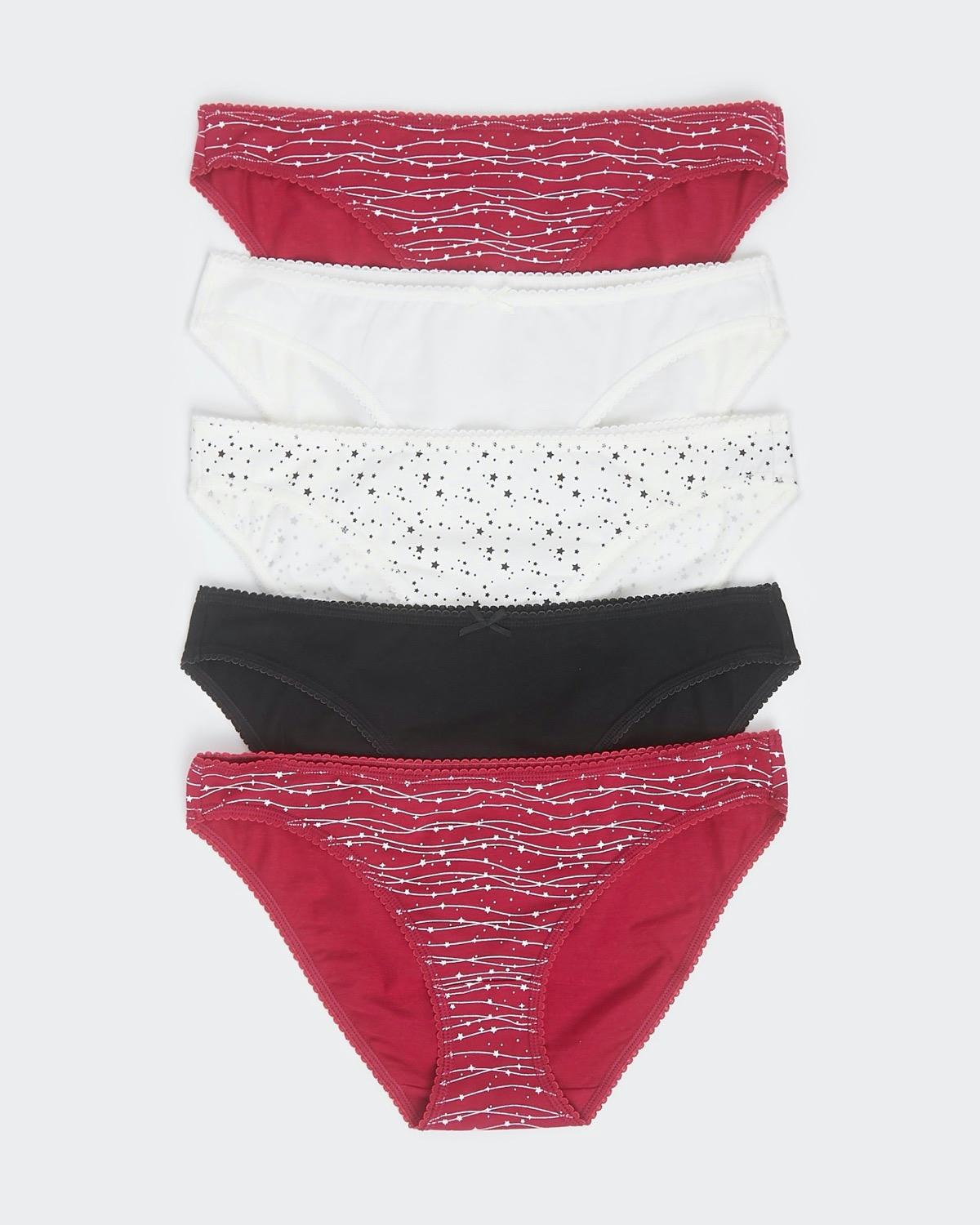 Print Cotton Rich Mini Briefs - Pack of 5