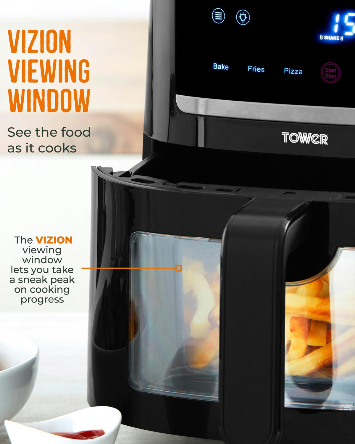 Tower Vortx 6L Eco Saver Air Fryer With Viewing Window