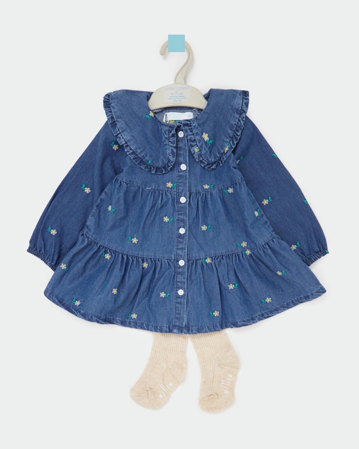 Leigh Tucker Willow Rose Chambray Dress (6 Months-4 Years)