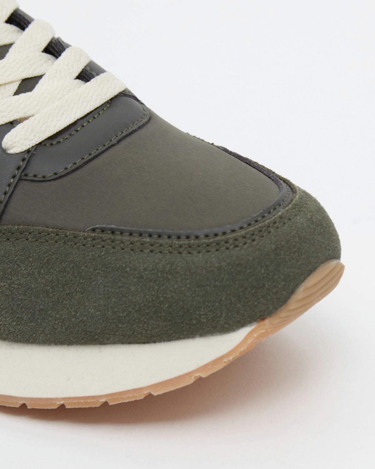 Khaki Retro Casual Trainers
