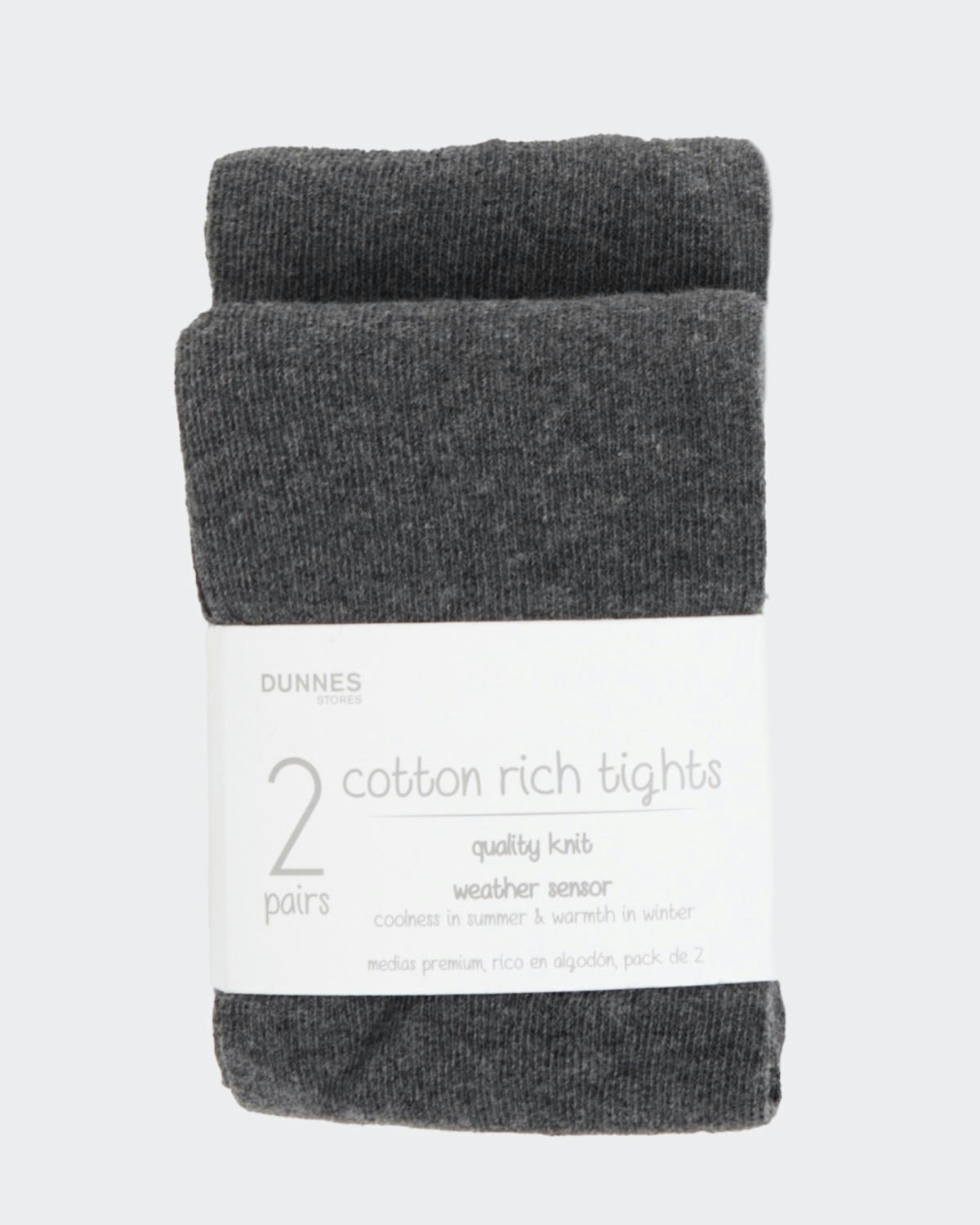 Premium Cotton-Rich Tights - Pack Of 2 - (3-14 Years)