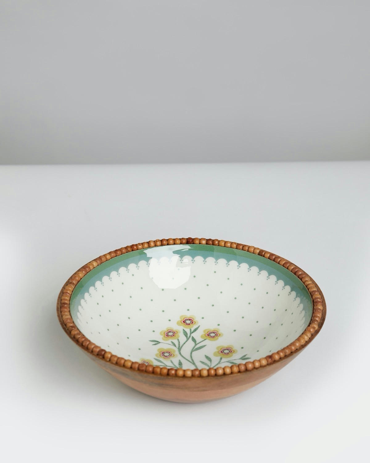 Carolyn Donnelly Eclectic Beaded Wooden Bowl