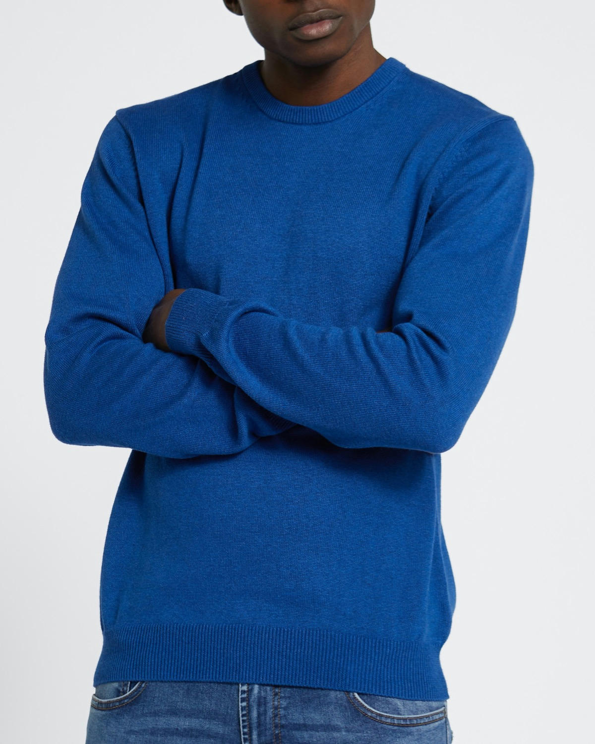 Regular Fit Cotton Crew Neck Jumper