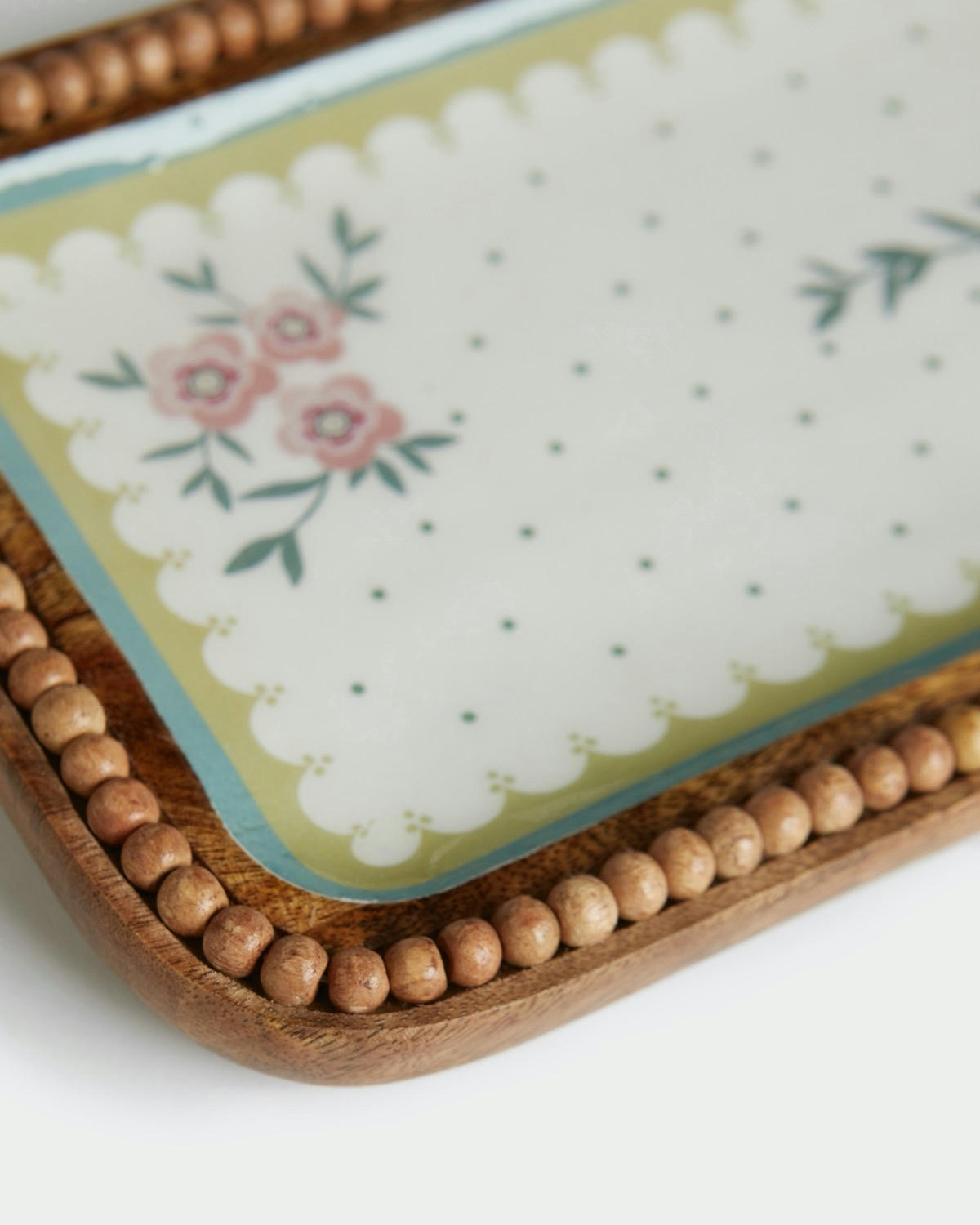 Carolyn Donnelly Eclectic Beaded Wooden Tray