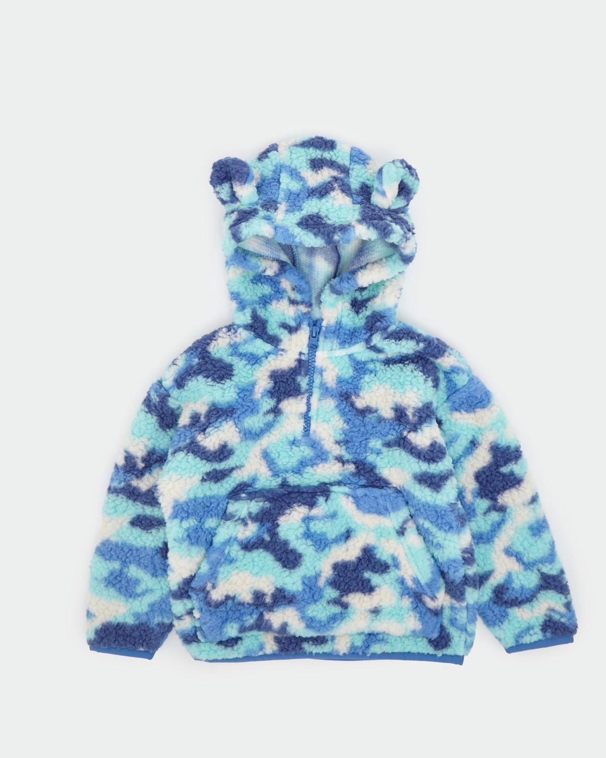 Borg Half Zip Fleece Hoodie (6 Months-5 Years)