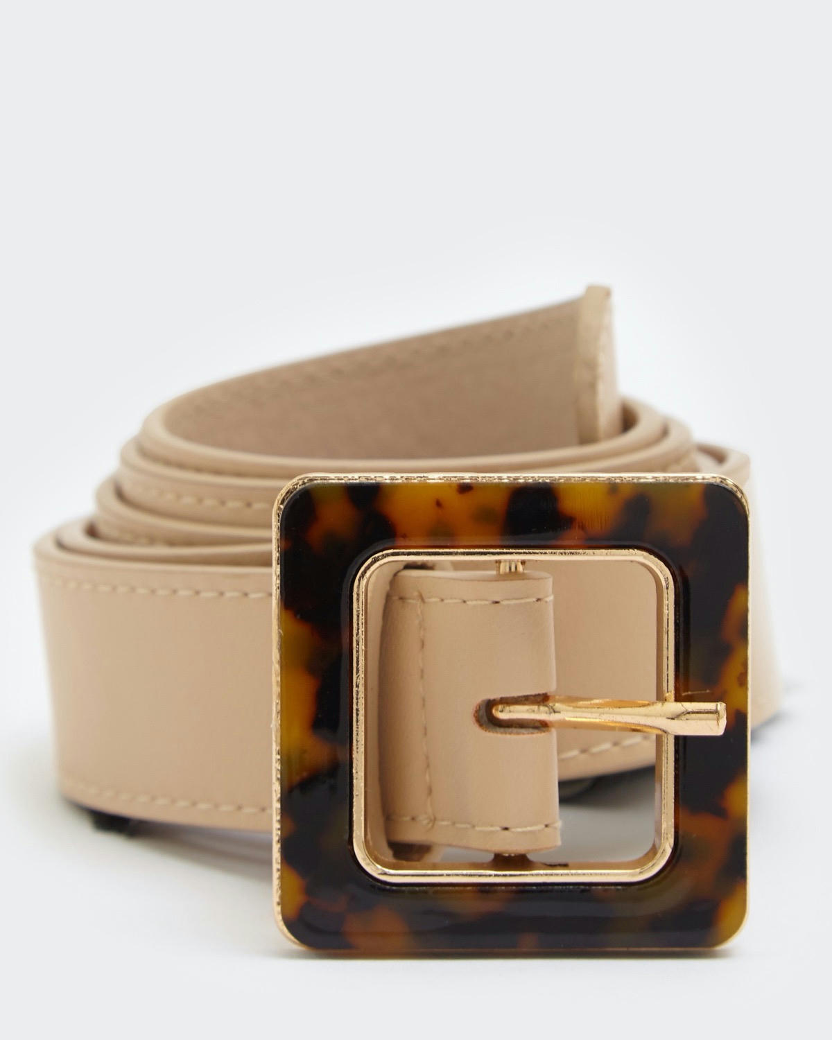 Tortoise Shell Buckle Jeans Belt