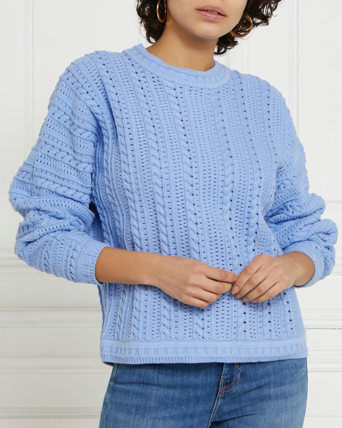 Gallery Pointelle Batwing Jumper