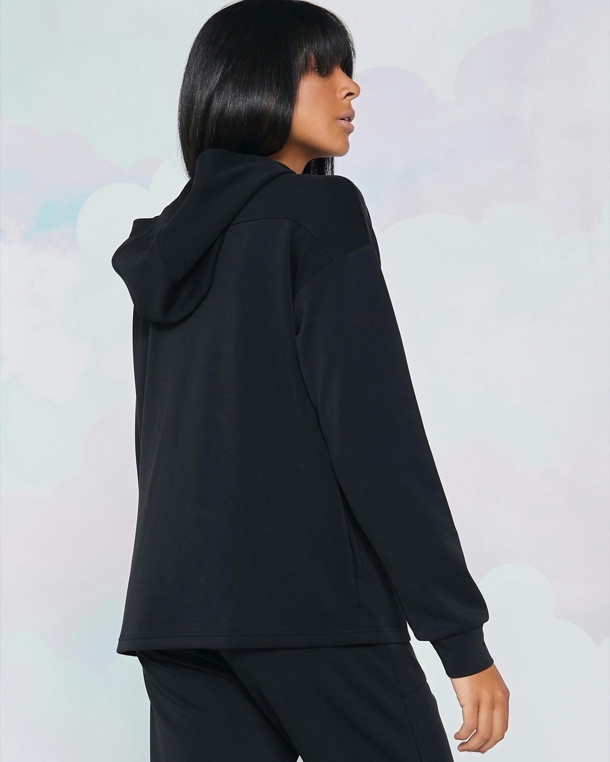 Helen Steele Black Soft Touch Half Zip Hoodie