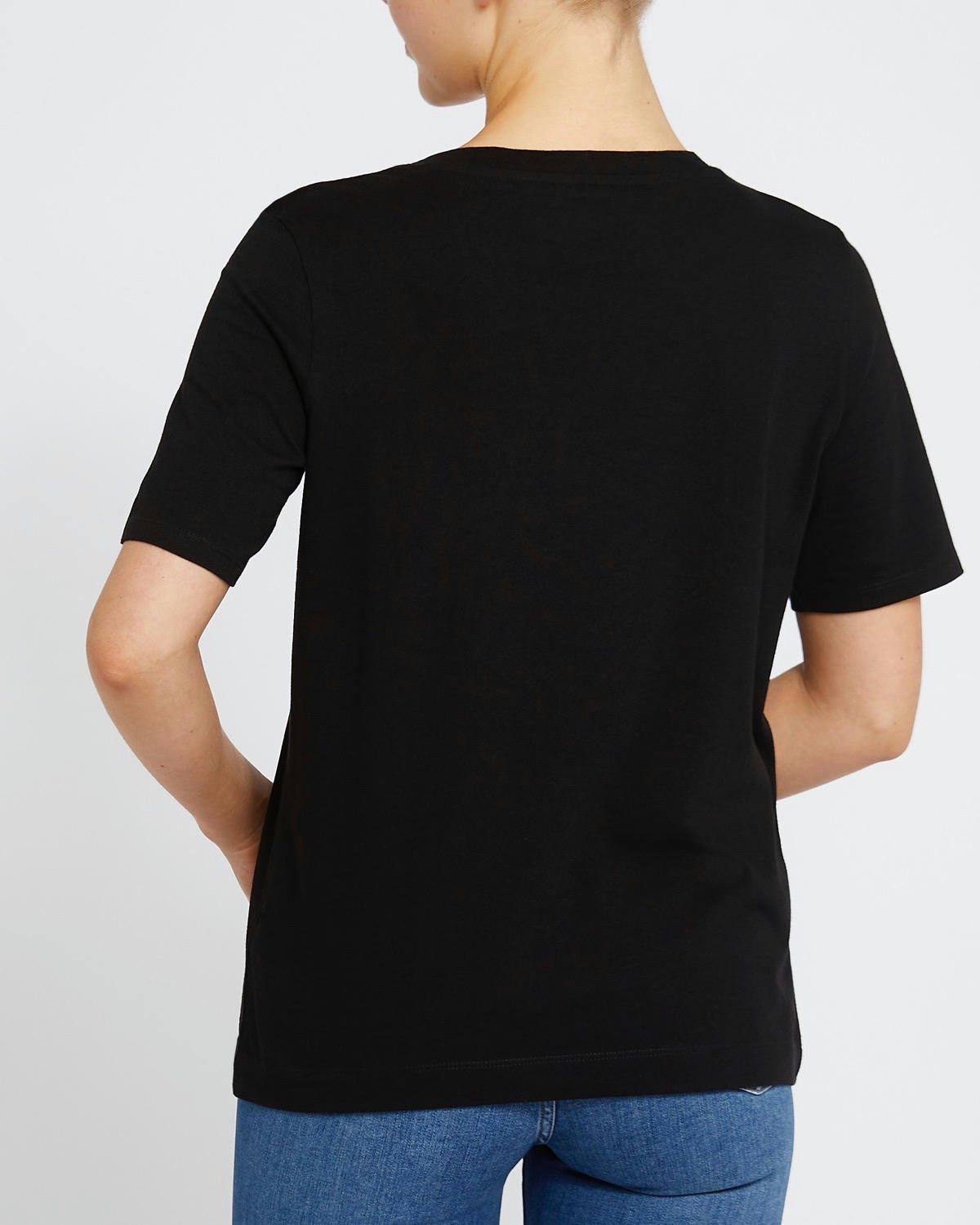 Straight Fit Cotton Crew Neck T-Shirt