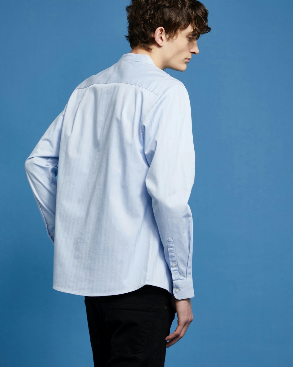 Paul Galvin Oxford Herringbone Grandad Shirt