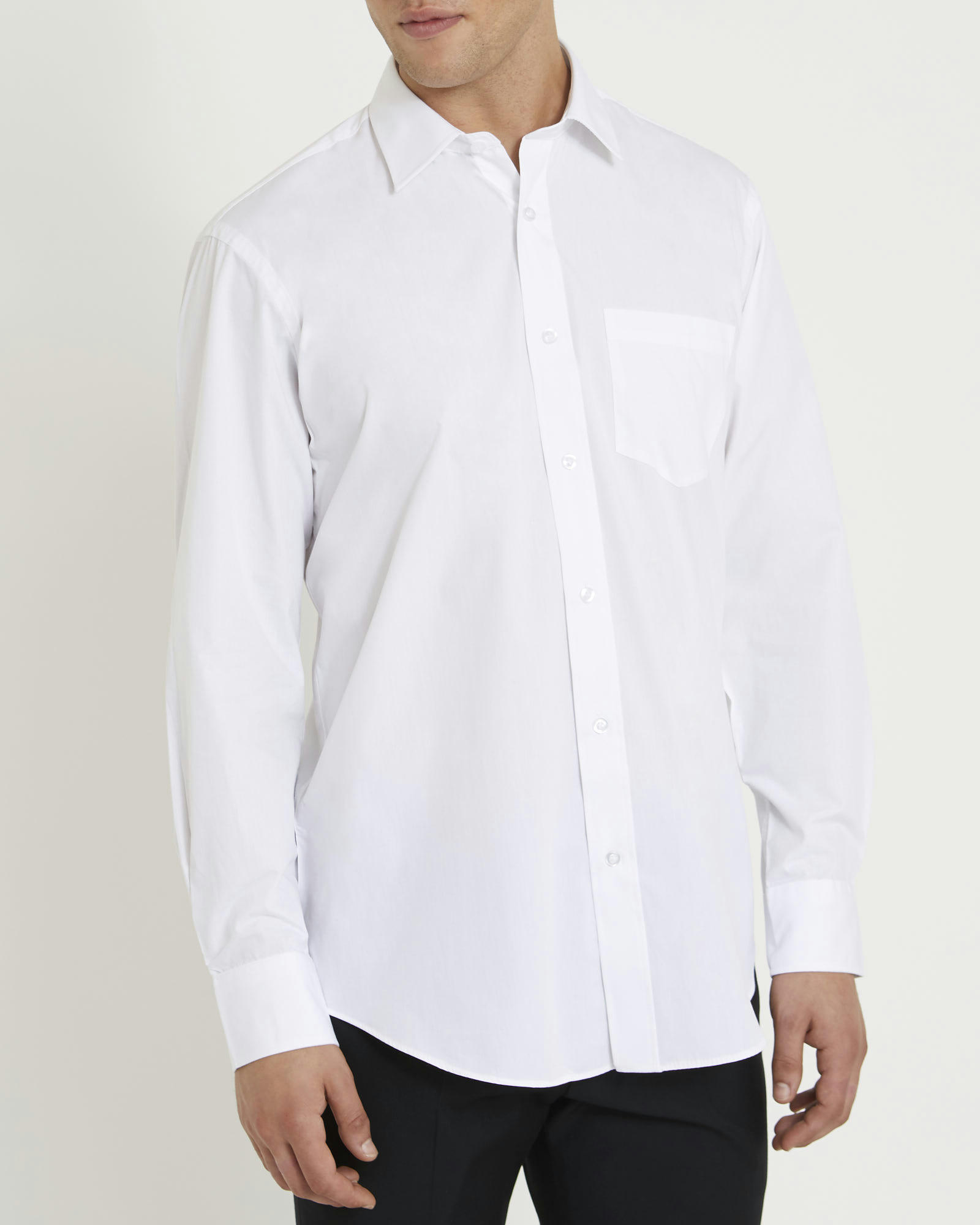 Regular Fit Long-Sleeved Cotton Rich Shirt