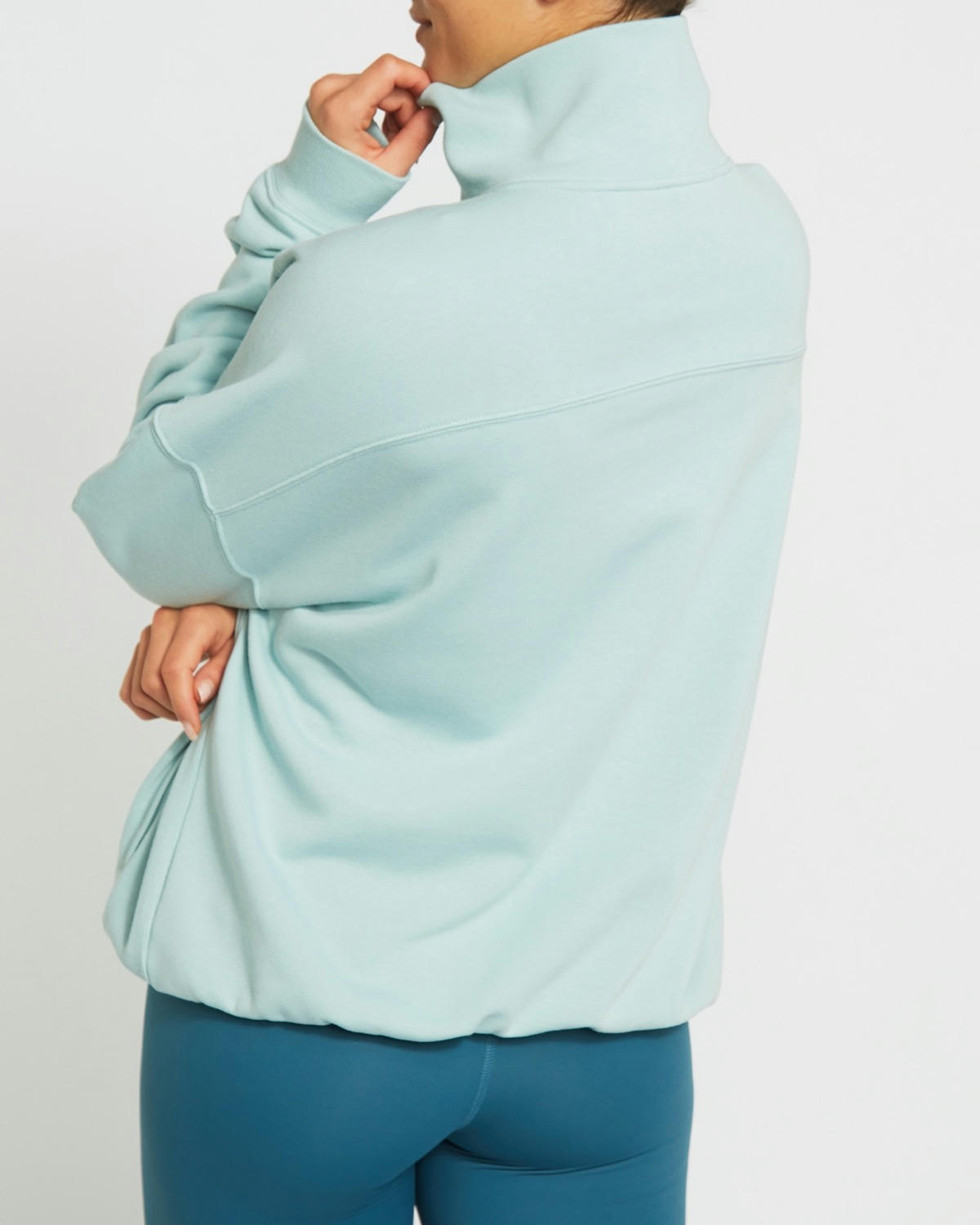 Funnel Neck Half Zip Top