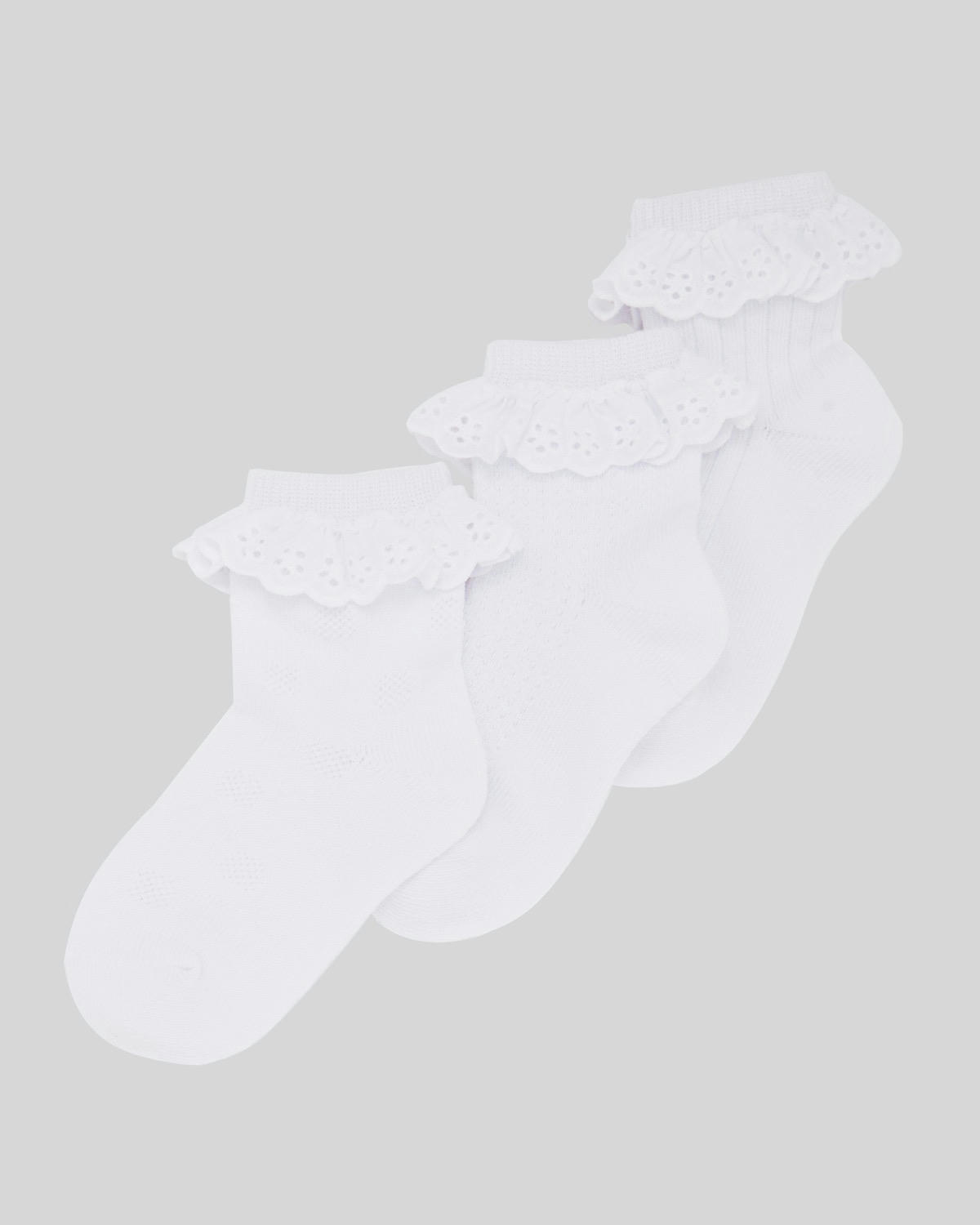 Baby Cotton Lace Socks - Pack Of 3