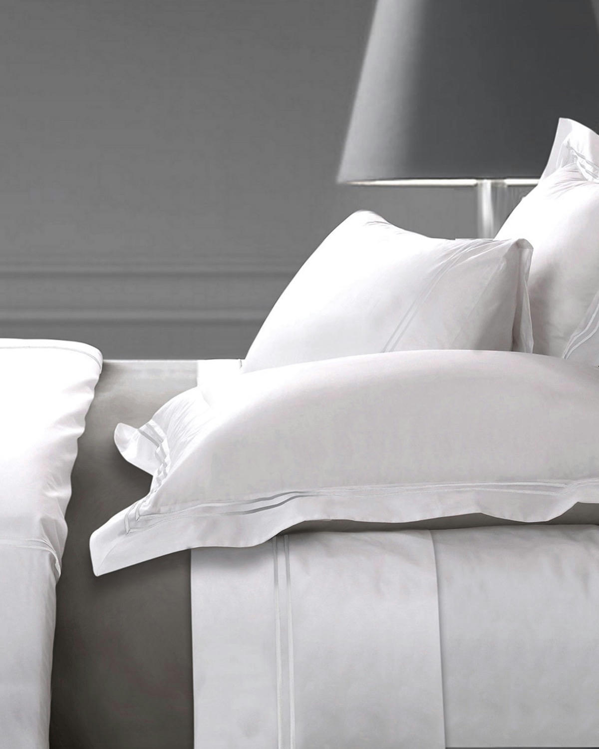 Francis Brennan the Collection White Double Stripe Duvet Cover