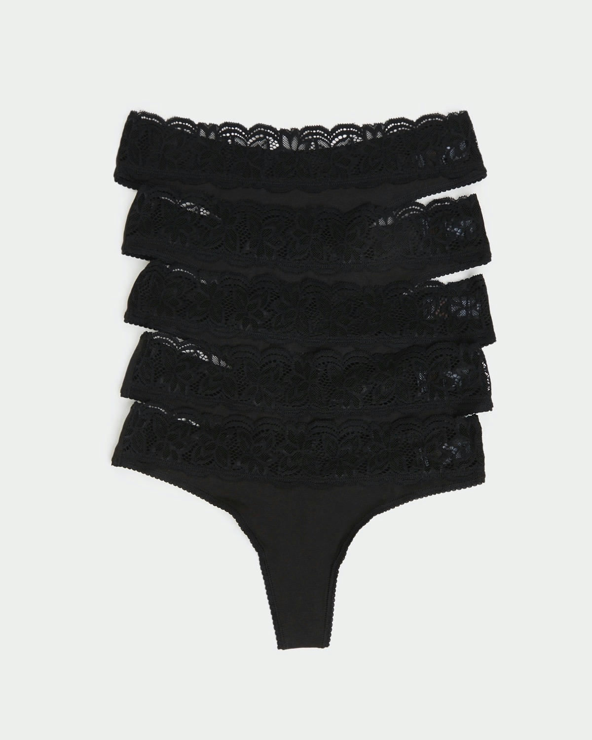 Lace Top Thongs - Pack Of 5