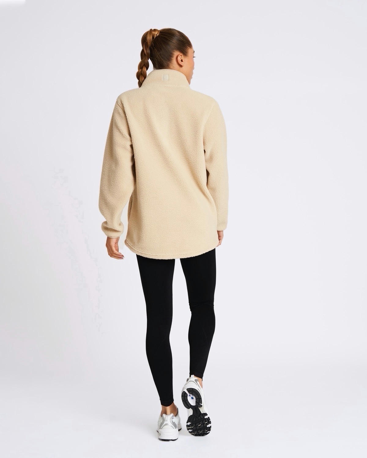 Powercut Ascend Quarter Zip Fleece in Pumice