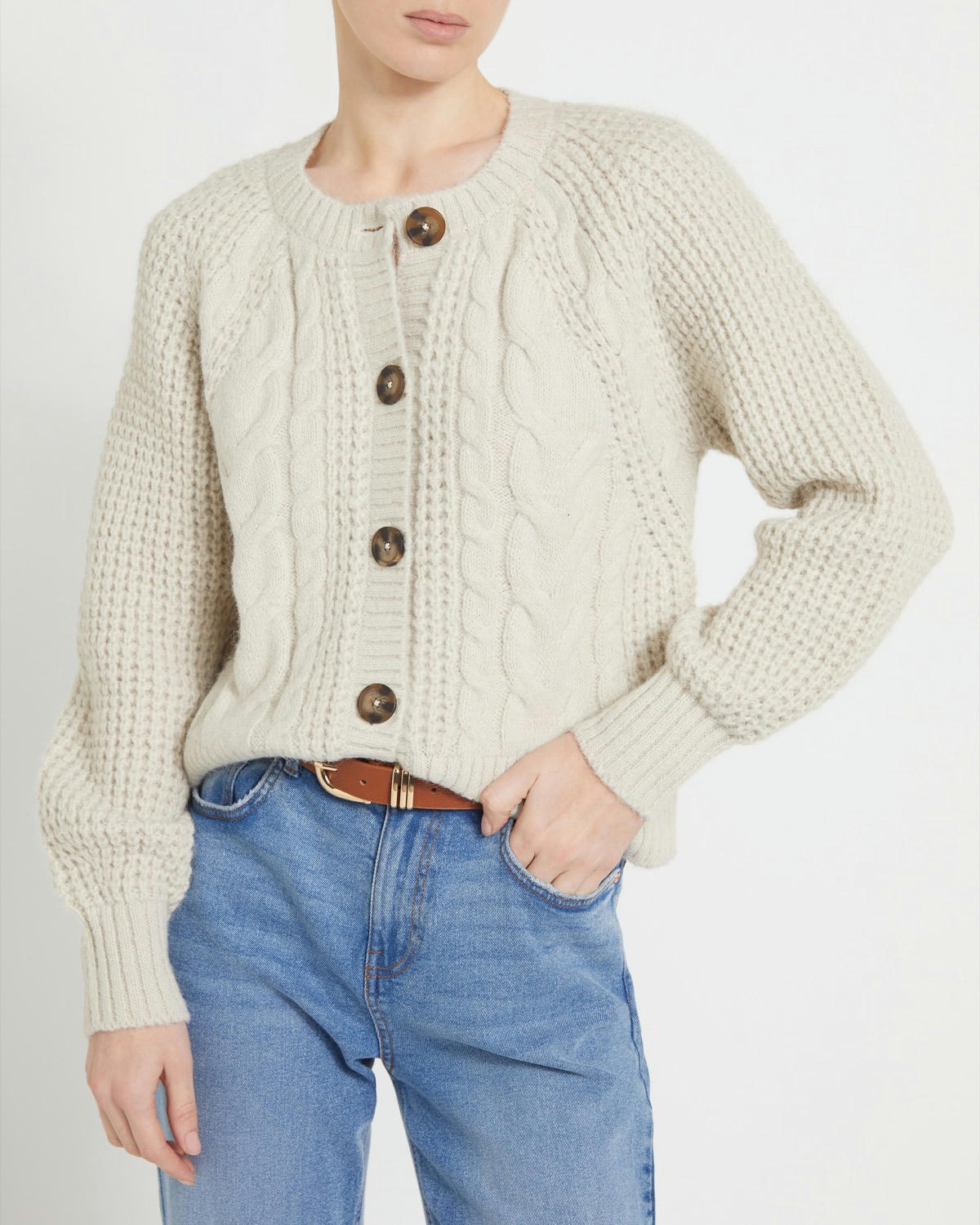 Round Neck Cardigan