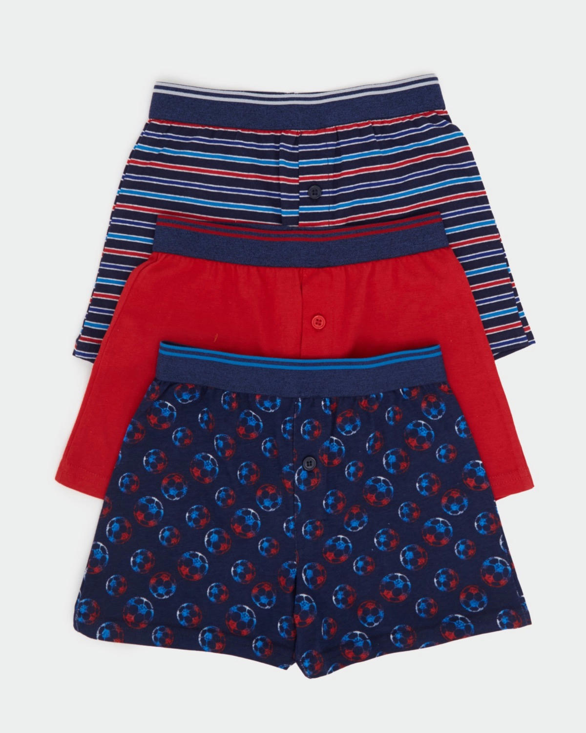 Boys Loose Fit Jersey Boxers - Pack Of 3