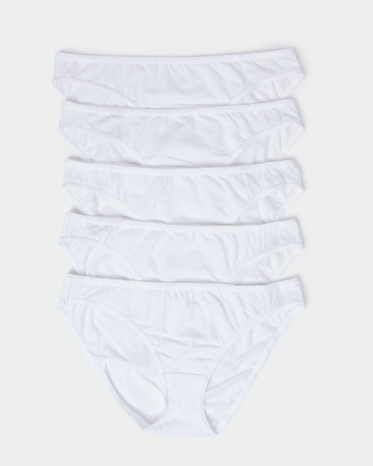 Plain Cotton-Rich Mini Briefs- Pack of 5
