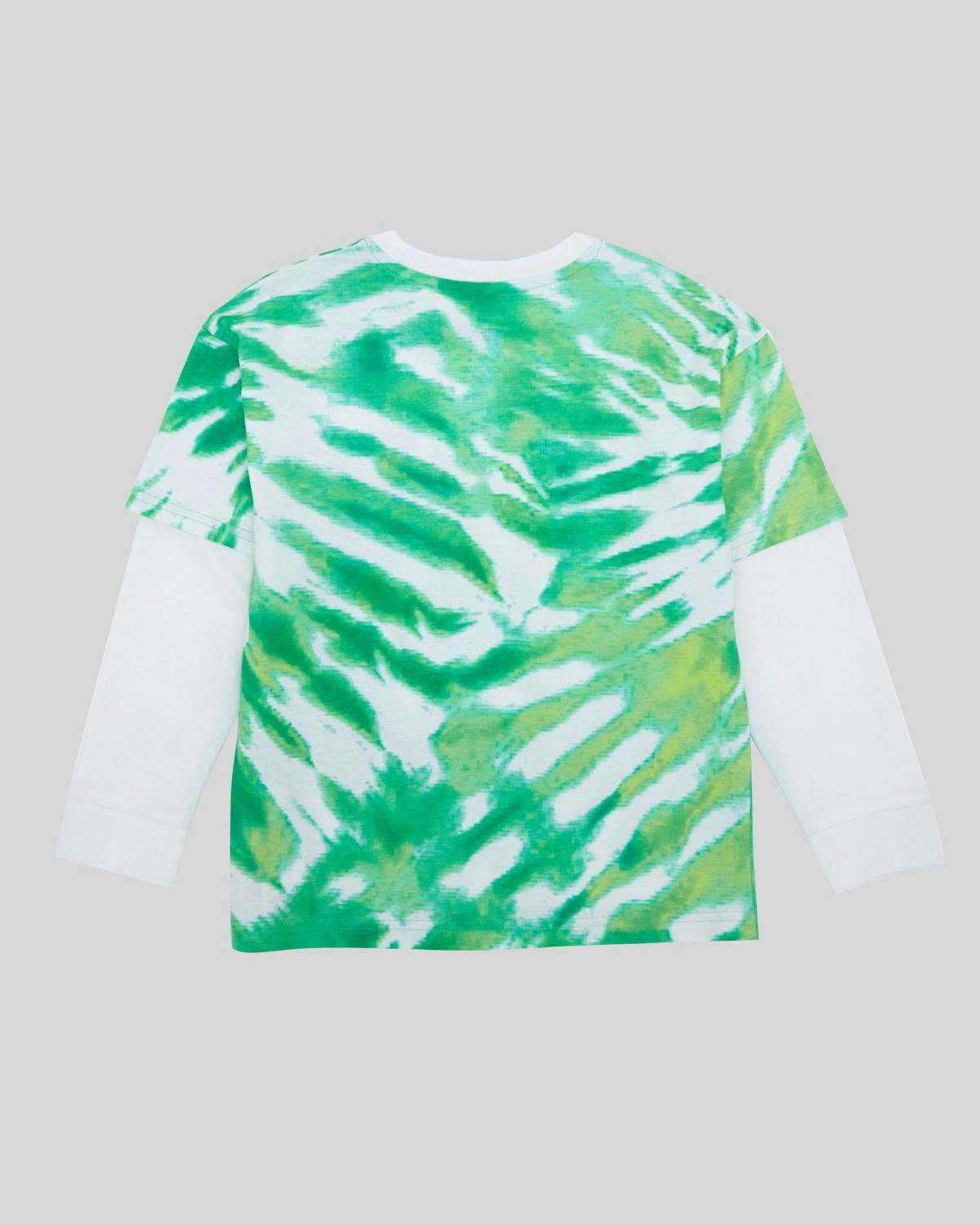 Long-Sleeved St Patricks Tie Dye Layered Shirt (3-14 Years)