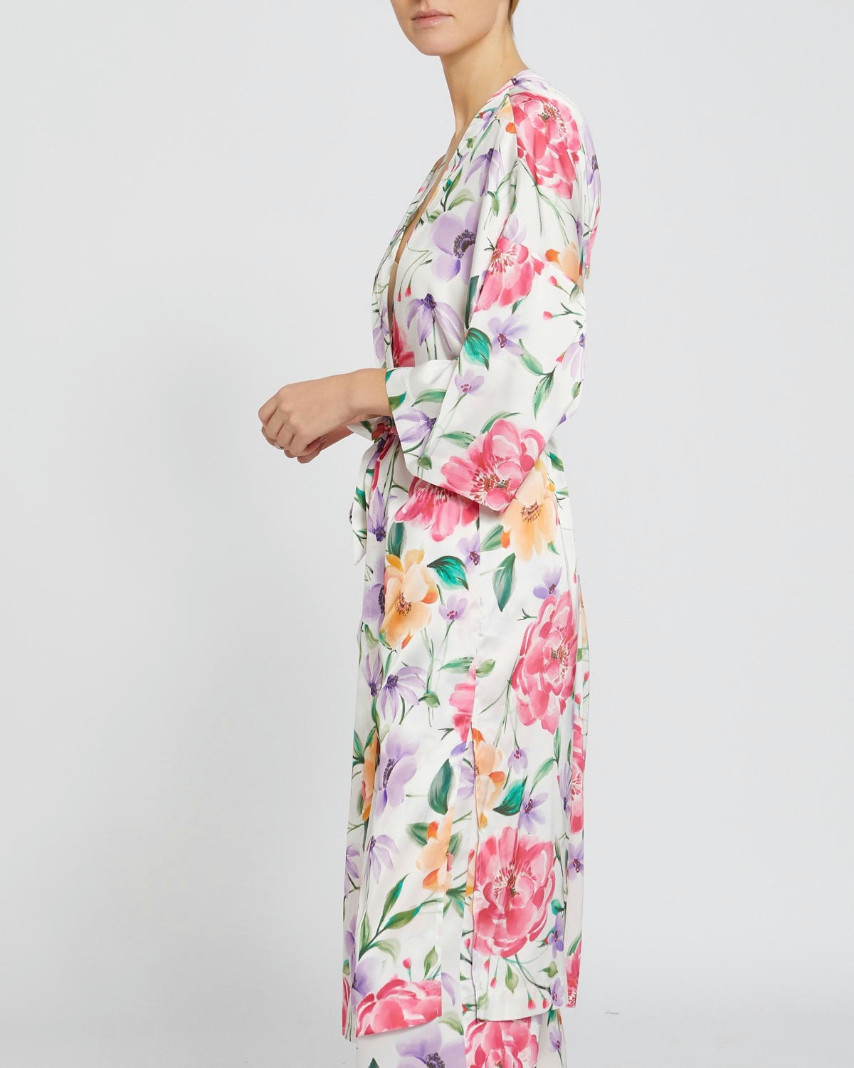 Satin Printed Floral Wrap