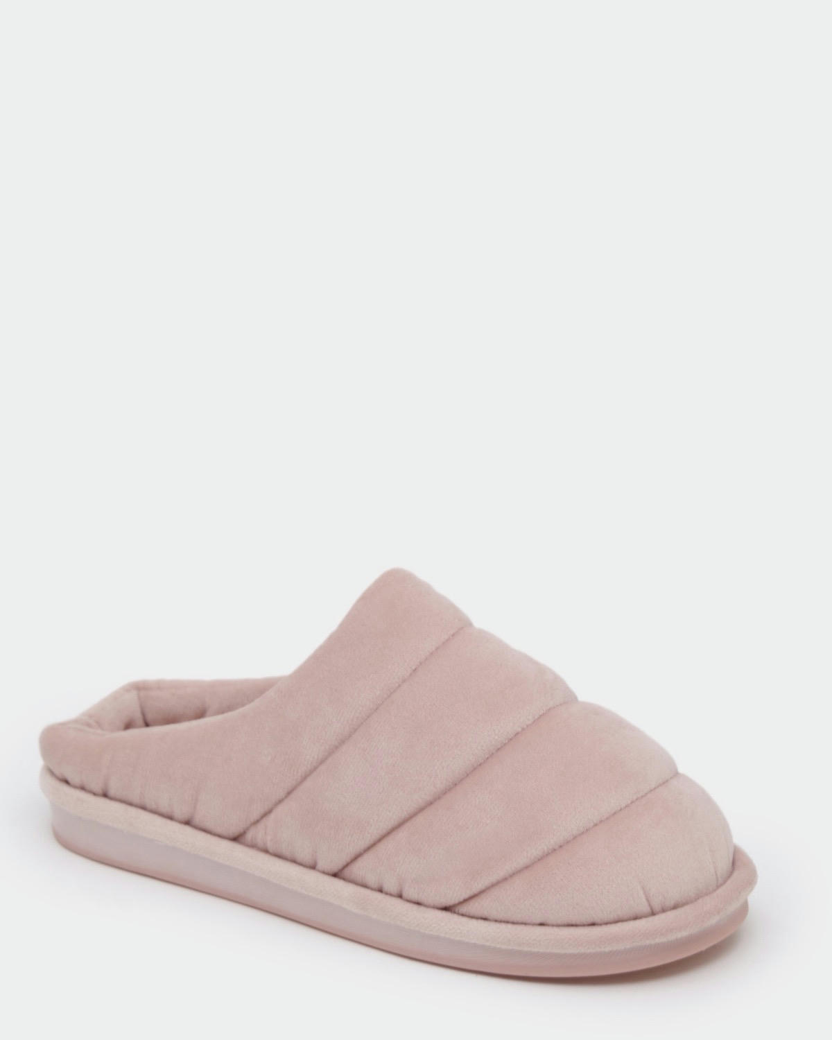 Velour Padded Mule Slipper