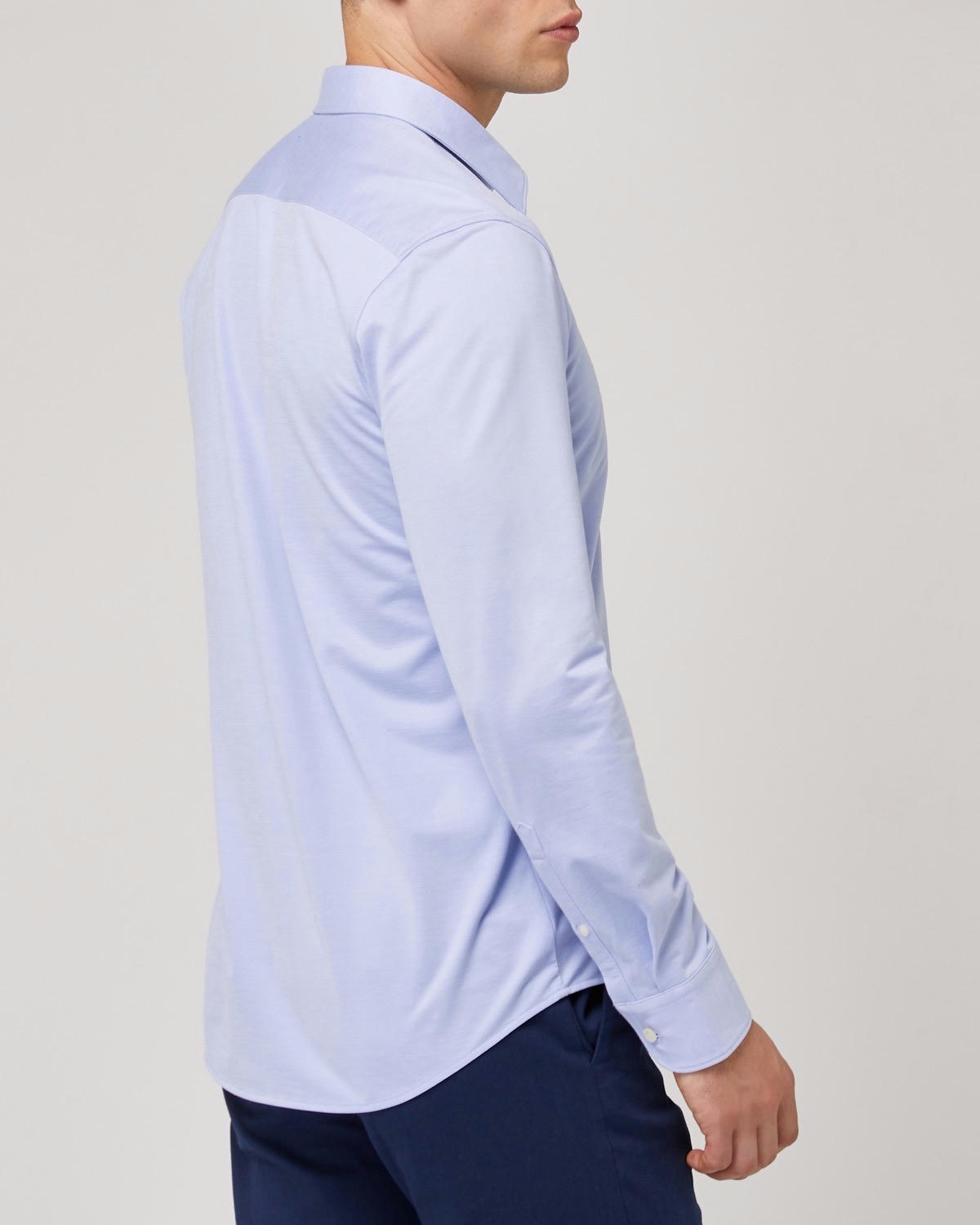 Tailored Fit Long Sleeved Knitted Stretch Shirt