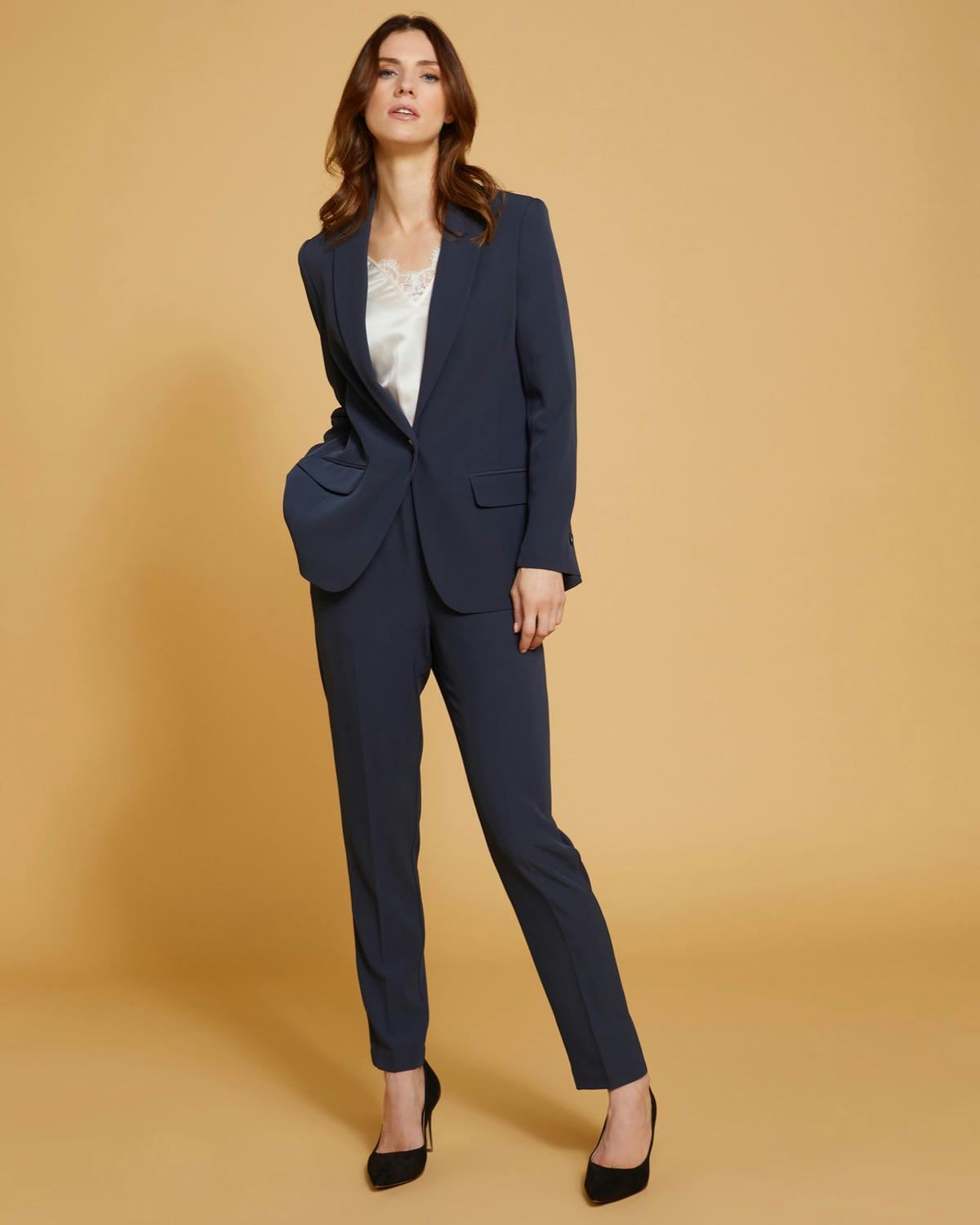 Paul Costelloe Living Studio Navy Fluid Blazer