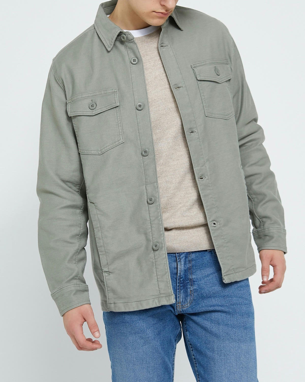 Cotton-Blend Overshirt