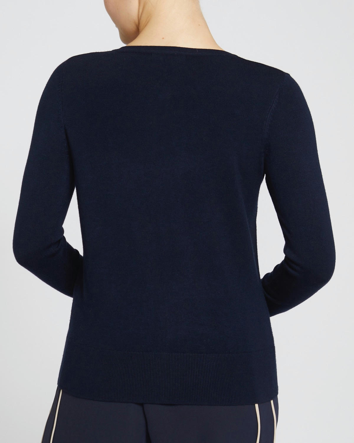 Crew Neck Button Front Cardigan